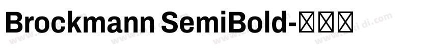 Brockmann SemiBold字体转换